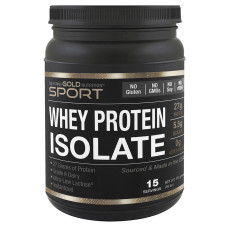 Изолят сывороточного протеина, California Gold Nutrition, Whey Protein Isolate, 1 фунт (454 г)