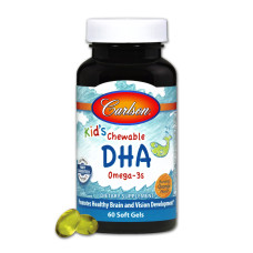 Риб'ячий жир (DHA) для Дітей, Смак Апельсину, Kid's Chewable, Carlson, 60 желатинових капсул