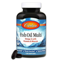 Мультивітаміни та Мінерали з Омега-3, Fish Oil Multi, Carlson, 120 желатинових капсул