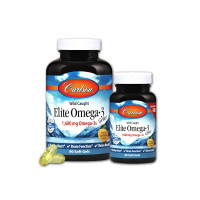 Омега-3, Смак Лимона, Elite Omega-3 Gems, Carlson, 90+30 желатинових капсул