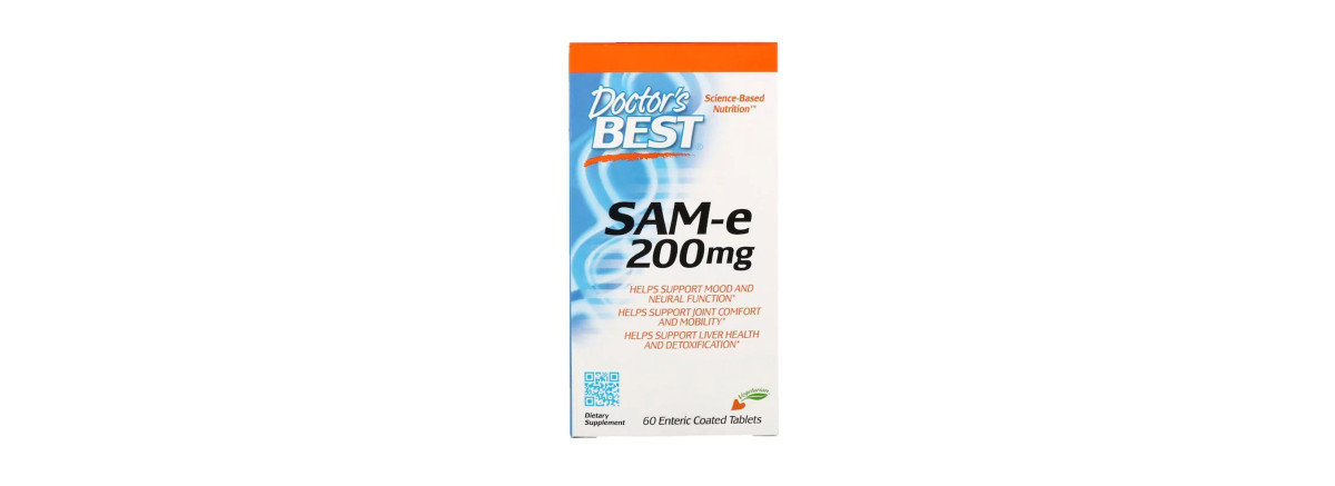 SAM-e (S-Аденозілметіонін) 200мг, Doctor's Best, 60 таблеток