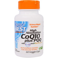 Коэнзим Q10 Высокой Абсорбции + PQQ (В14), BioPerine, Doctor's Best, 60 гелевых капсул