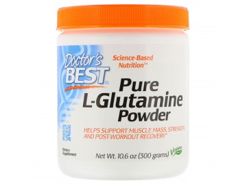 Глютамін в Порошку, L-Glutamine Powder, Doctor's Best, 300 гр.