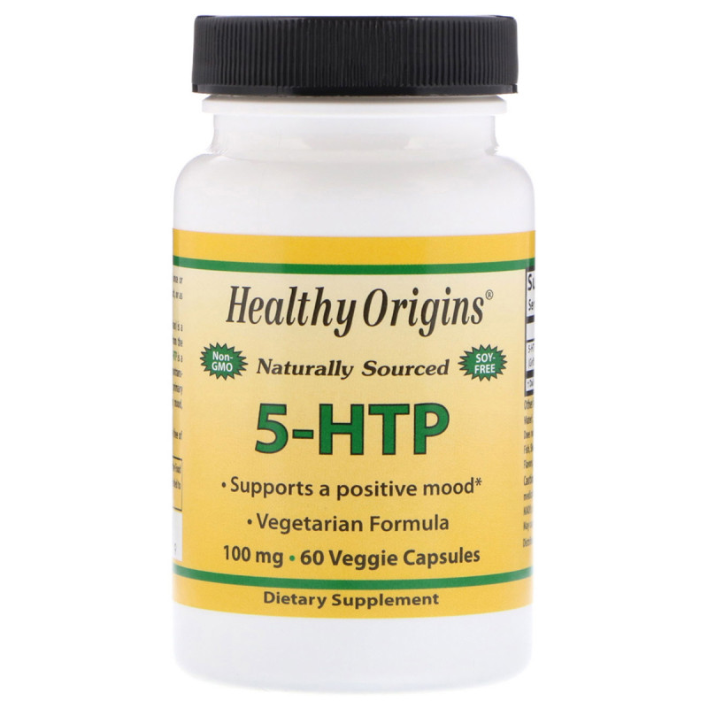 5-HTP (Гидрокситриптофан), 100мг, Healthy Origins, 60 гелевых капсул