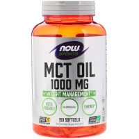 УЦІНКА Олія МСТ, MCT Oil, Now Foods, 1000 мг, 150 желатинових капсул (вм'ятина)