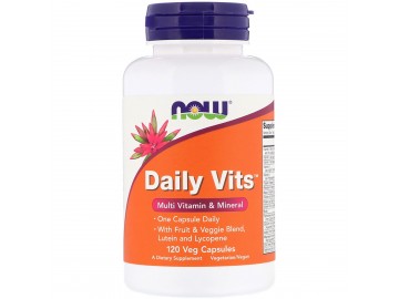 Мультивітаміни, Daily Vits, Multi Vitamin & Mineral, Now Foods, 120 капсул