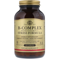 Стресс Формула, В-Комплекс + Витамин C, B-Complex with Vitamin C, Solgar, 250 таблеток
