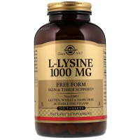 Лізин 1000 мг, L-Lysine, Solgar, 250 таблеток