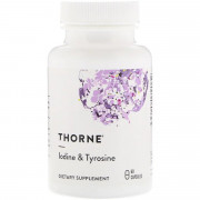 Питание щитовидной железы, йод и тирозин, Thorne Research, иод и тирозин, 60 капсул