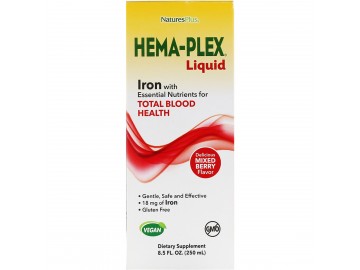 Рідкий комплекс Hema-Plex з залізом, Liquid iron, Natures Plus, 250 мл