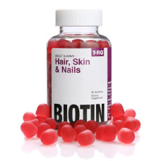 УЦІНКА Біотин для волосся, шкіри та нігтів, фруктовий смак, Hair, Skin & Nails, Biotin, T-RQ, 60 жувальних цукерок (вм'ятини)