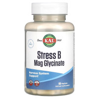 Магний глицинат и витамины группы B от стресса, Stress B Mag Glycinate, KAL, 60 вегетарианских капсул