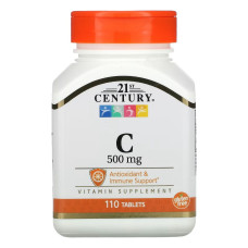 Вітамін C, 500 мг, Vitamin C, 21st Century, 110 таблеток