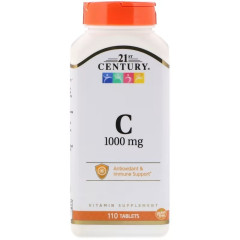 Вітамін C, 1000 мг, Vitamin C, 21st Century, 110 таблеток