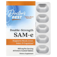 УЦІНКА SAM-e (дисульфат тозилат), 400 мг, SAM-e, Doctor's Best, 60 таблеток (м'ята коробка)