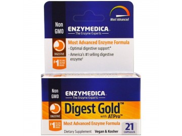 Ферменти травлення, Digest Gold з ATPro, Enzymedica, 21 капсула