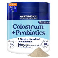 Молозиво з пробіотиком у порошку, Colostrum Powder with Probiotics, Enzymedica, 92,25 гр
