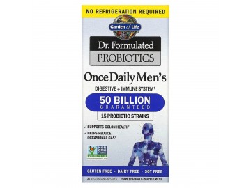 Пробіотики для чоловіків, 50 млрд КУО, Probiotics Once Daily Men's, Garden of Life, 30 вегетаріанських капсул