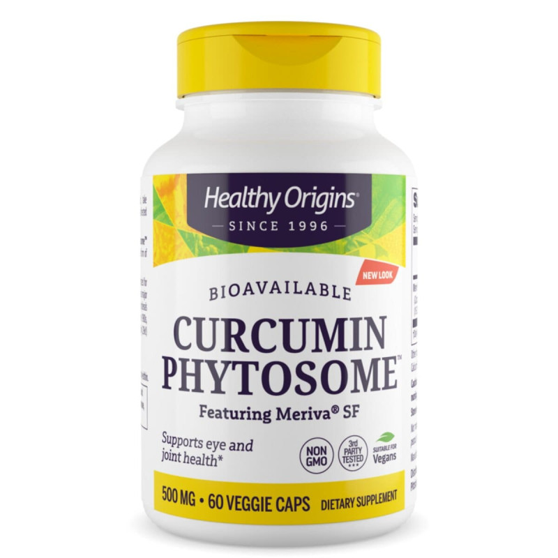Фитосома Куркумина 500мг, Healthy Origins, 60 вегетарианских капсул