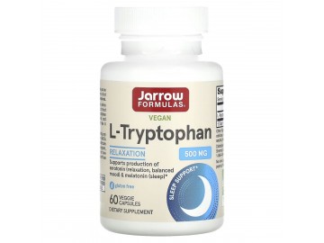 L-триптофан, 500 мг, L-Tryptophan, Jarrow Formulas, 60 вегетаріанських капсул