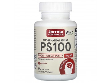 Фосфатидилсерин, 100 мг, PS100, Phosphatidylserine, Jarrow Formulas, 60 гелевих капсул