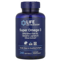 Супер Омега-3, Omega Foundations, Super Omega-3, Life Extension, 60 Желатинових Капсул