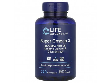 Супер Омега-3, Omega Foundations, Super Omega-3, Life Extension, 60 Желатинових Капсул