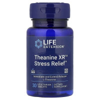 Теанін від стресу, Theanine XR Stress Relief, Life Extension, 30 вегетаріанських таблеток