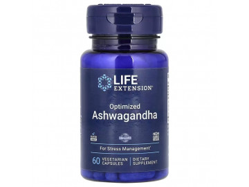 Ашваганда оптимізована, 125 мг, Optimized Ashwagandha, Life Extension, 60 вегетаріанських капсул