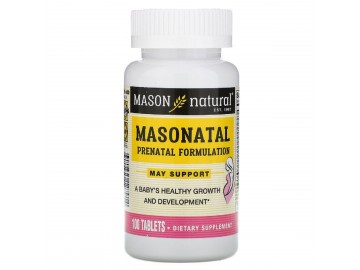 Мультивітаміни для Вагітних, Masonatal Prenatal Formulation, Mason Natural, 100 таблеток