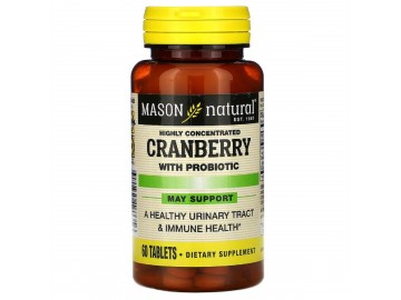 Журавлина з пробиотиком, Cranberry with Probiotic, Mason Natural, 60 таблеток