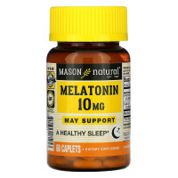 Мелатонин 10 мг, Melatonin, Mason Natural, 60 таблеток