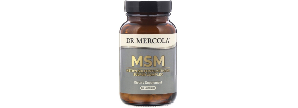 МСМ, Комплекс метилсульфонілметану сірки, MSM, Dr. Mercola, 60 капсул