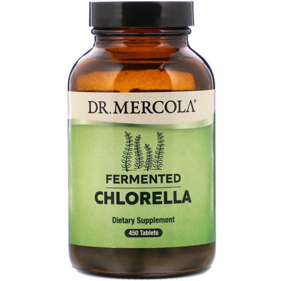 Ферментована Хлорелла, Fermented Chlorella, Dr. Mercola, 450 таблеток