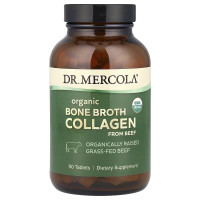 Органічний колаген із яловичини, Organic Bone Broth Collagen from Beef, Dr. Mercola, 90 таблеток