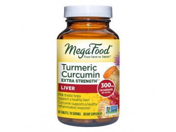 Сила куркуми для печінки, Turmeric Strength for Liver, MegaFood, 60 таблеток