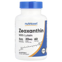 Зеаксантин з лютеїном, Zeaxanthin with Lutein, Nutricost, 60 гелевих капсул