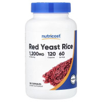Червоний дріжджовий рис, Red Yeast Rice, Nutricost, 120 капсул