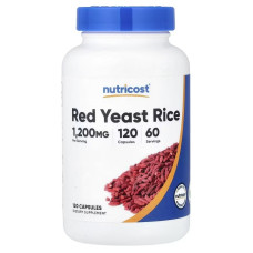 Червоний дріжджовий рис, Red Yeast Rice, Nutricost, 120 капсул