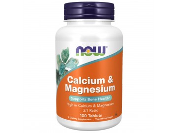 Кальцій і Магній, Calcium & Magnesium 2: 1 Ratio, Now Foods, 100 таблеток