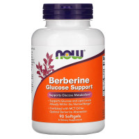 Берберин, Підтримка рівня глюкози, Berberine Glucose Support, Now Foods, 90 желатинових капсул