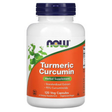 Куркума и куркумин, 665 мг, Turmeric Curcumin, Now Foods, 120 вегетарианских капсул