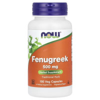 Пажитник, 500 мг, Fenugreek, Now Foods, 100 вегетаріанських капсул