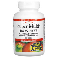 Супер-Мультивитамин, без железа, Super Multi, Natural Factors, 90 таблеток
