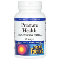 Здоров'я простати, рослинна формула, Prostate Health, Natural Factors, 60 капсул