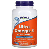 Ультра Омега-3, Now Foods, 180 желатиновых капсул