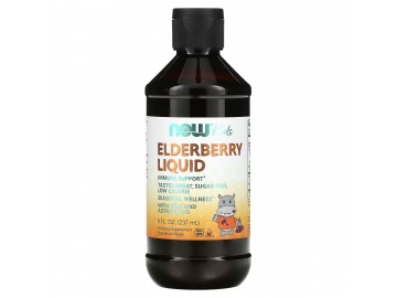 Концентрат Бузини для дітей, 500 мг, Elderberry Liquid for Kids, Now Foods, 237 мл