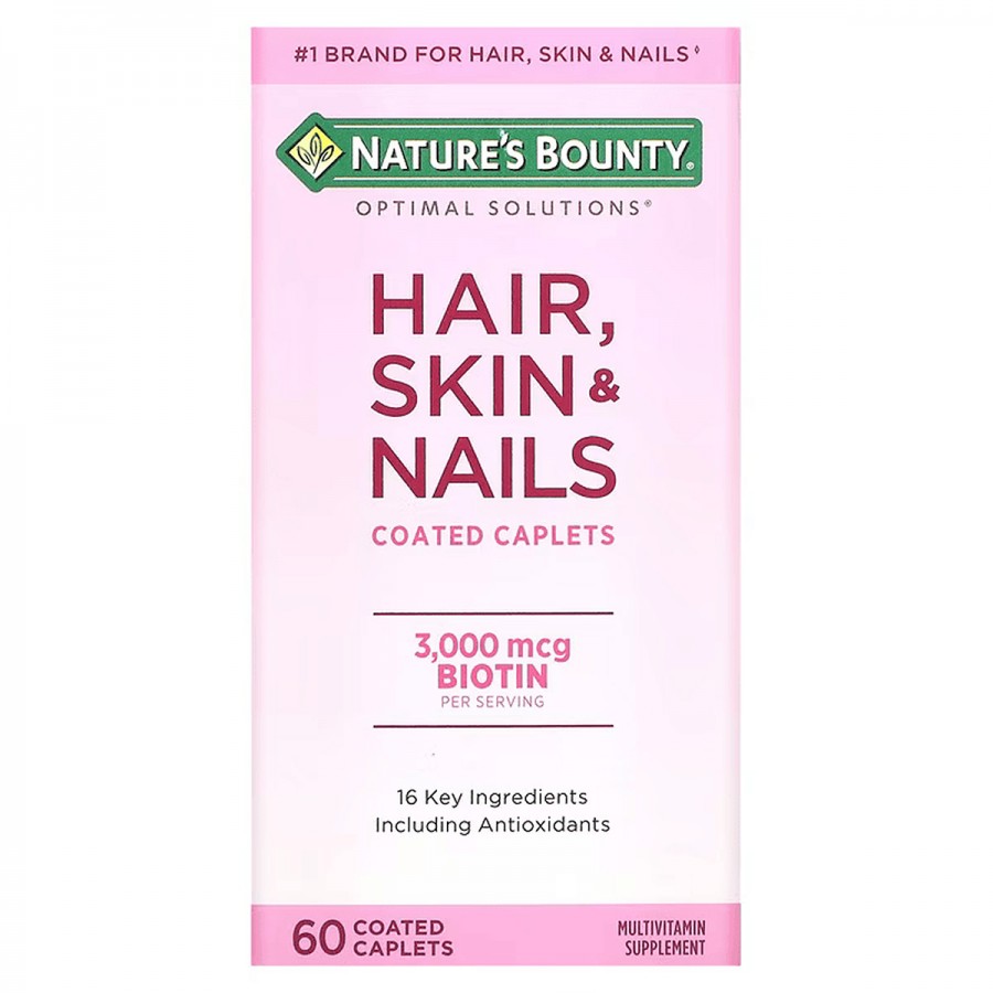 Вітаміни для Волосся, Шкіри та Нігтів, Hair, Skin & Nails, Nature's Bounty, 60 каплет