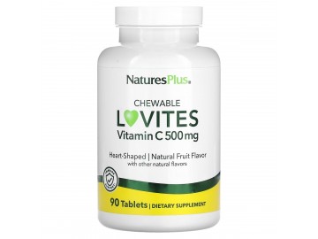 Вітамін C, Vitamin C Lovites, 500 мг, Natures Plus, 90 жувальних таблеток