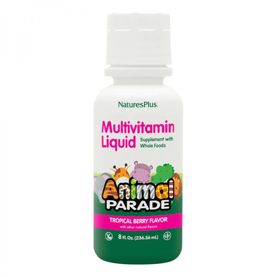 Рідкі Дитячі Мультивітаміни, Смак Тропичних фруктів, Animal Parade Gold, Natures Plus, 236 мл